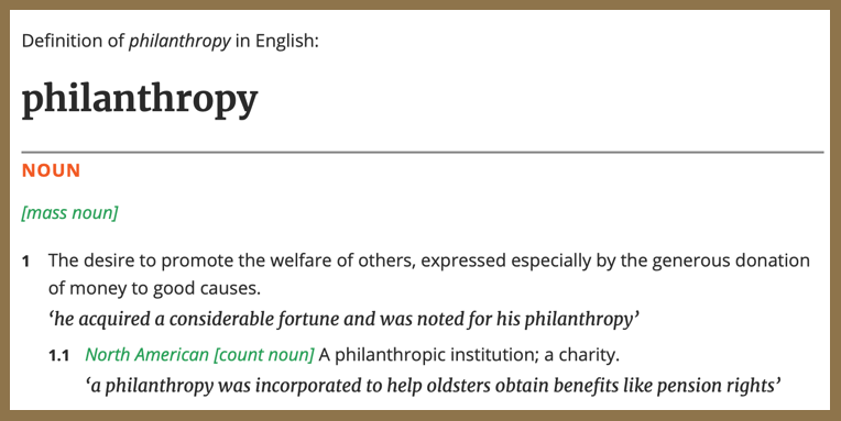 definition of philanthropy